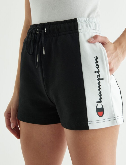 Champion French Terry Script Short, Black product photo View 04 L