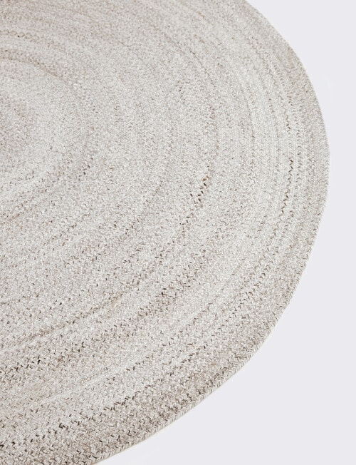 M&Co Tweed Braided Round Rug, 200cm product photo View 02 L