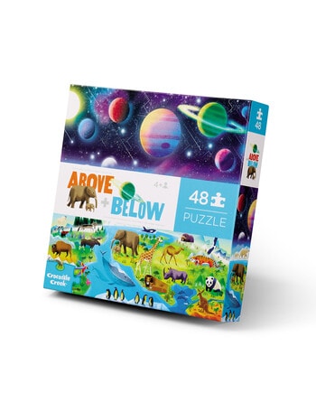 Crocodile Creek Above & Below Puzzle, Earth & Space, 48-Piece product photo