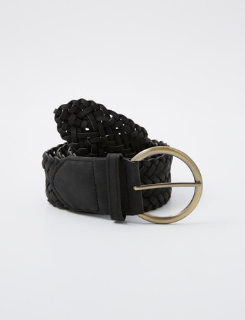 Whistle Accessories Braided Belt, Black product photo