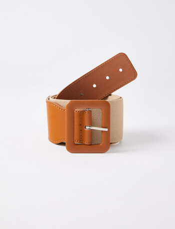Whistle Accessories Wide Elastic Belt, Tan product photo
