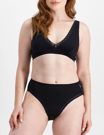 Jockey Woman Parisienne Delicate Hi-Cut Brief, Black product photo