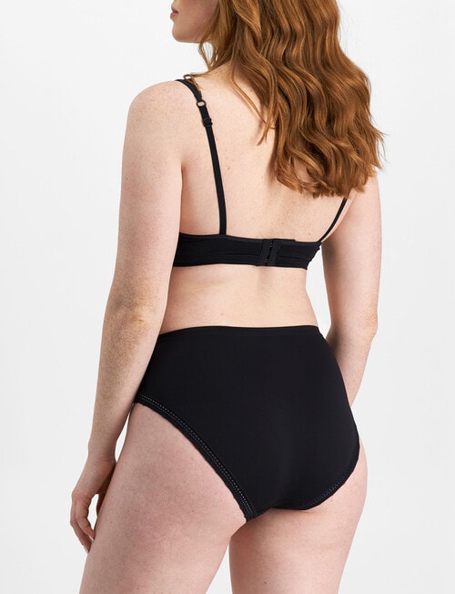 Jockey Woman Parisienne Delicate Hi-Cut Brief, Black product photo View 02 L