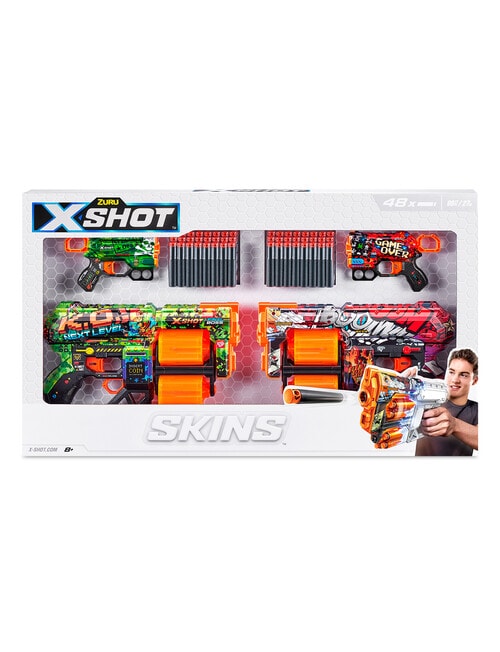 X-Shot Skins Double Dread Double Menace Dart Blaster Combo Pack product photo