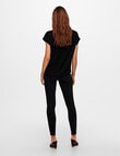 ONLY Smilla Short Sleeve Top, Black product photo View 02 S