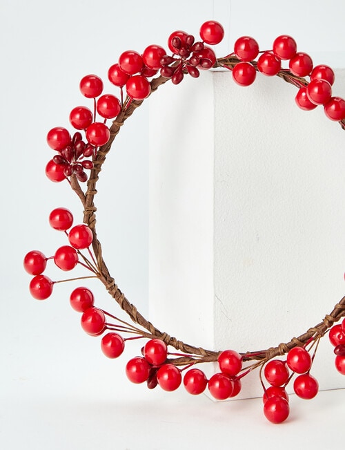 Home Of Christmas Berry Candle Ring, Ruby product photo View 02 L