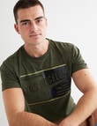 Tarnish Embossed Print Tee, Khaki product photo
