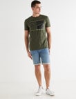 Tarnish Embossed Print Tee, Khaki product photo View 03 S