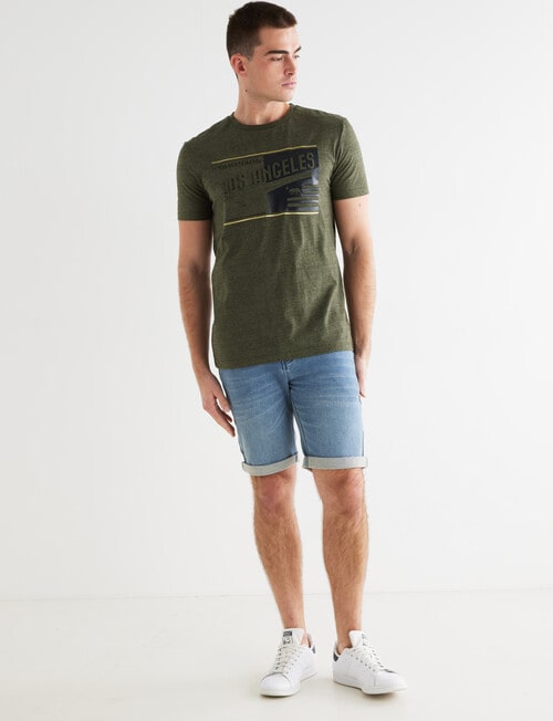 Tarnish Embossed Print Tee, Khaki product photo View 03 L