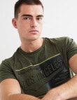 Tarnish Embossed Print Tee, Khaki product photo View 04 S