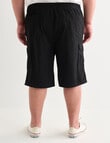 Chisel King Size Elastic Waist Cargo Short, Black product photo View 02 S