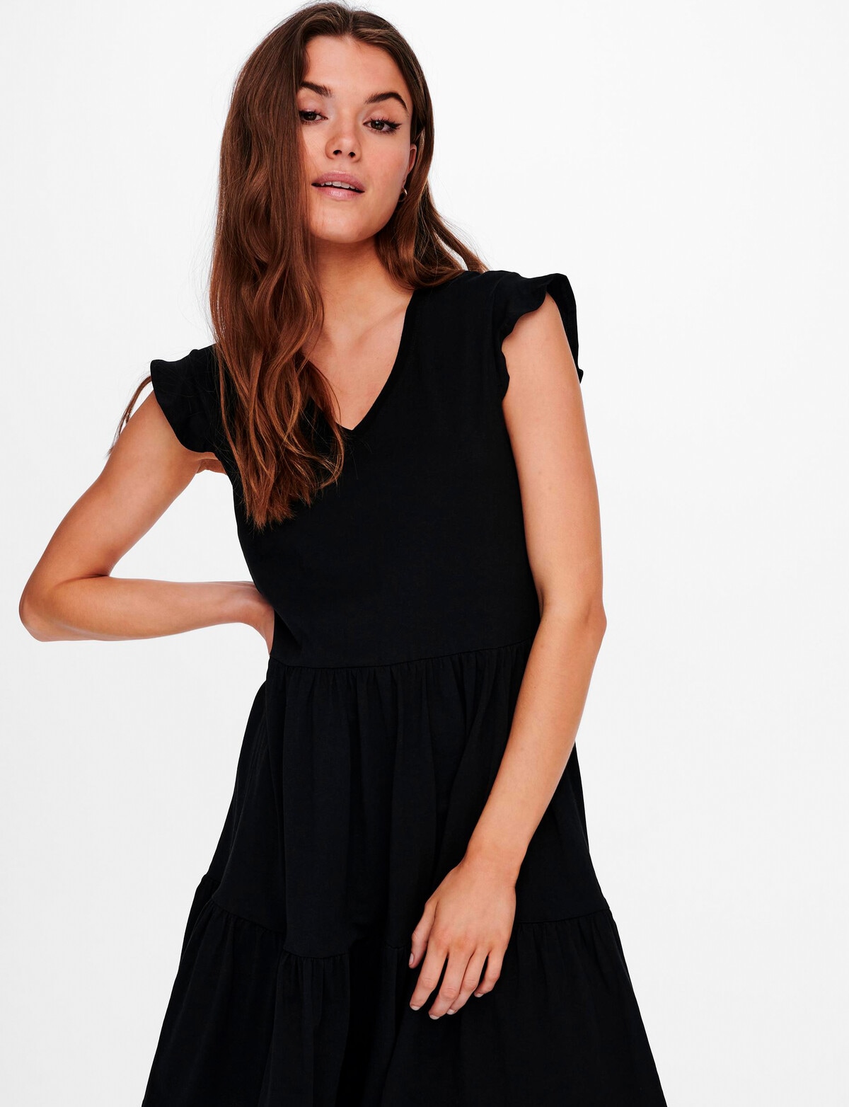 ONLY May Life Cap Dress, Dresses Frill Black Sleeve 