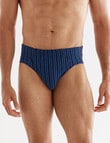 Chisel Vertical Stripe Brief, 2-Pack, Navy & Blue product photo View 02 S