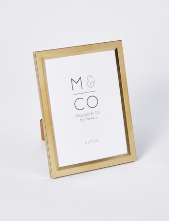 M&Co Metal Gallery Frame, Brass, 5x7" product photo