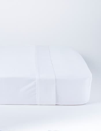 Teeny Weeny Cot Cotton Fit & Flat Sheet Set, 2-Pack, White product photo