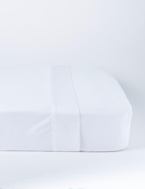 Teeny Weeny Cot Cotton Fit & Flat Sheet Set, 2-Pack, White product photo