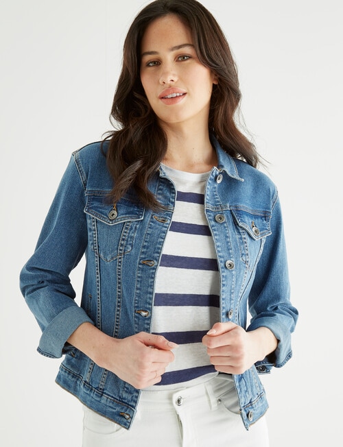 Denim Republic Denim Jacket, Mid Blue product photo