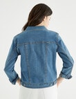 Denim Republic Denim Jacket, Mid Blue product photo View 02 S