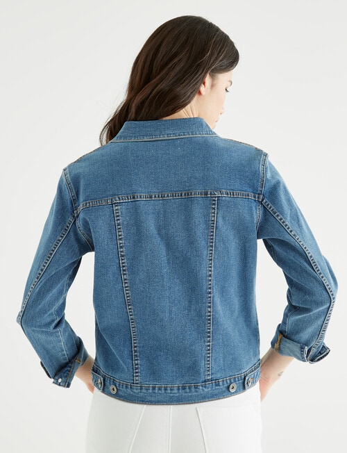 Denim Republic Denim Jacket, Mid Blue product photo View 02 L