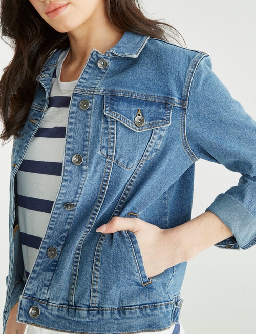 Denim Republic Denim Jacket, Mid Blue product photo View 04 L