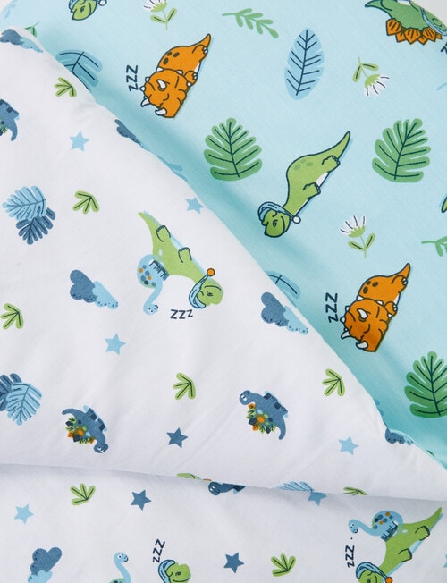 Teeny Weeny Reversible Quilt, Sleepy Dino product photo View 03 L