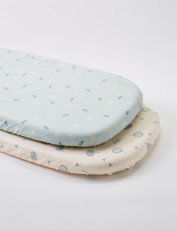Teeny Weeny Bassinet Fitted-Cotton, 2-Pack, Dandelion product photo