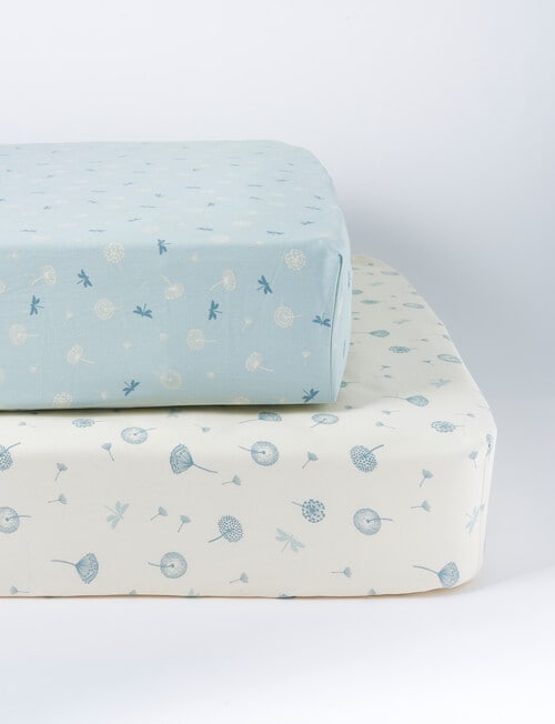 Teeny Weeny Cot Fitted-Cotton, 2-Pack, Dandelion product photo