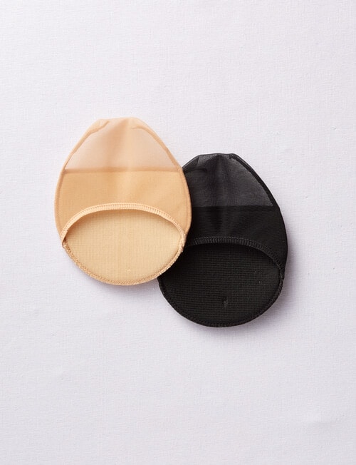 Ambra Cushioned Anti Slip Toe Cover, Nude & Black, 2-Pack product photo