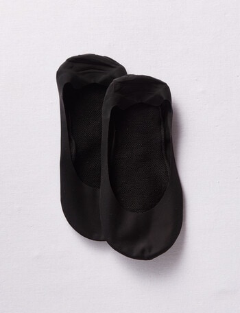 Ambra Lazer Cut Smooth Footlet, Black, 2-Pack product photo