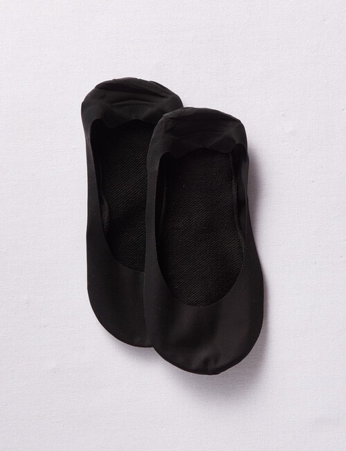 Ambra Lazer Cut Smooth Footlet, Black, 2-Pack product photo