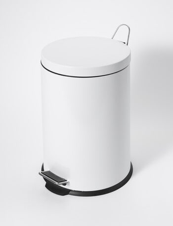 Haven Essentials Foot Pedal Bin, 20L, White product photo