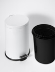 Haven Essentials Foot Pedal Bin, 20L, White product photo View 02 S