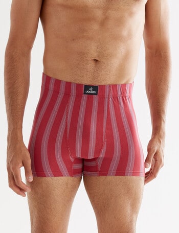 Jockey Sports Stripe Midway Trunk, Love Island & Violet Hour, Red product photo