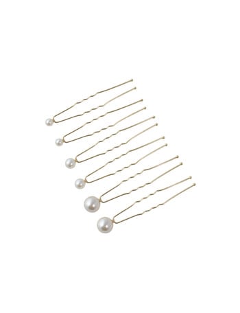 Adorn by Mae Pins, Pearl, Set of 6 product photo