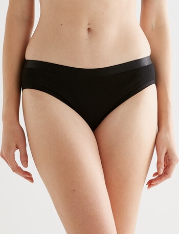 Lyric Marie Cotton Bikini Brief, Black, 8 - 18 product photo