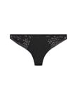 Calvin Klein Ultra Soft Lace Thong, Black product photo View 03 S