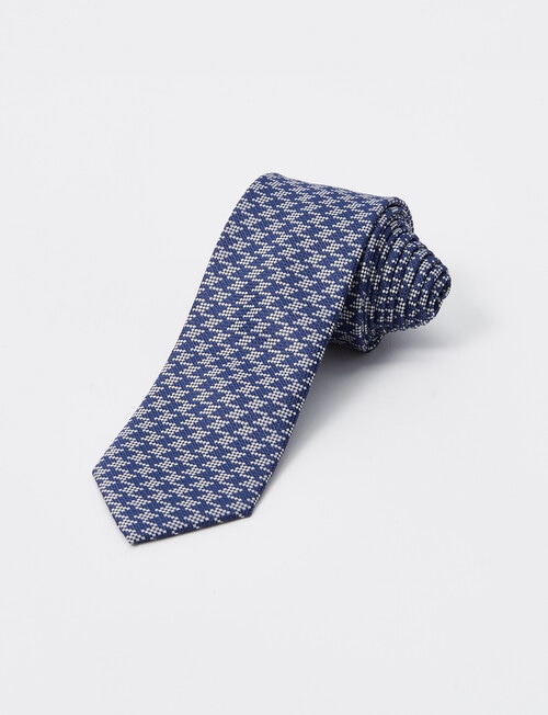 Laidlaw + Leeds Zigzag Tie, 7cm, Blue product photo