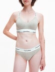 Calvin Klein Modern Light Lined Bralette, Average, Grey Heather product photo View 04 S