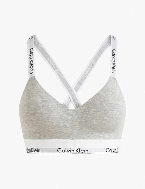 Calvin Klein Modern Light Lined Bralette, Average, Grey Heather product photo View 05 L
