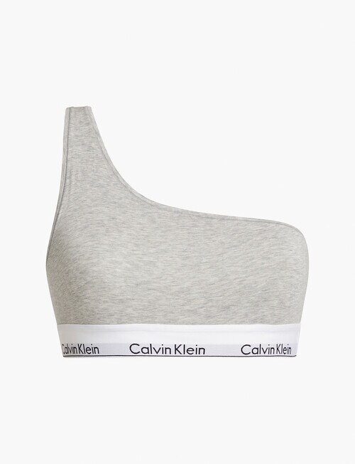 Calvin Klein Modern One Shoulder Bralette, Grey Heather product photo View 04 L