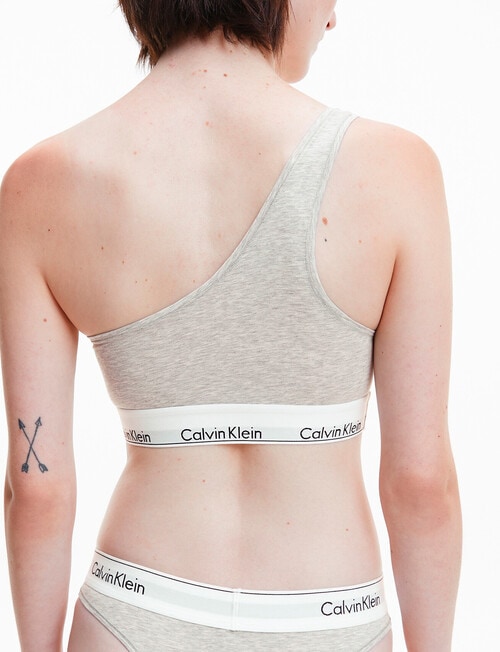 Calvin Klein Modern One Shoulder Bralette, Grey Heather product photo View 02 L