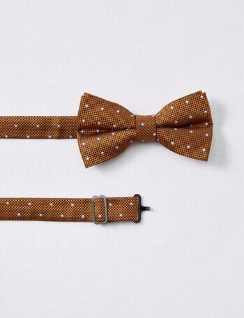 Laidlaw + Leeds Dobby Dot Bow Tie, Gold product photo