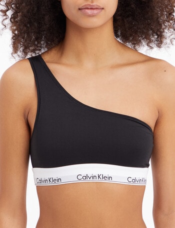 Calvin Klein Modern One Shoulder Bralette, Black product photo