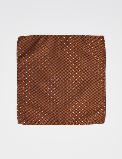 Laidlaw + Leeds Dobby Dot Pocket Square, Gold product photo View 03 L