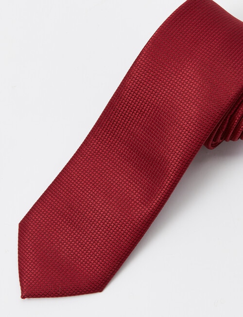 Laidlaw + Leeds Textured Tie, 7cm, Red product photo View 03 L