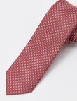Laidlaw + Leeds Dobby Dot Tie, 7cm, Red product photo View 03 S