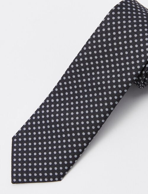 Laidlaw + Leeds Mini Spot Tie, 7cm, Black product photo View 03 L