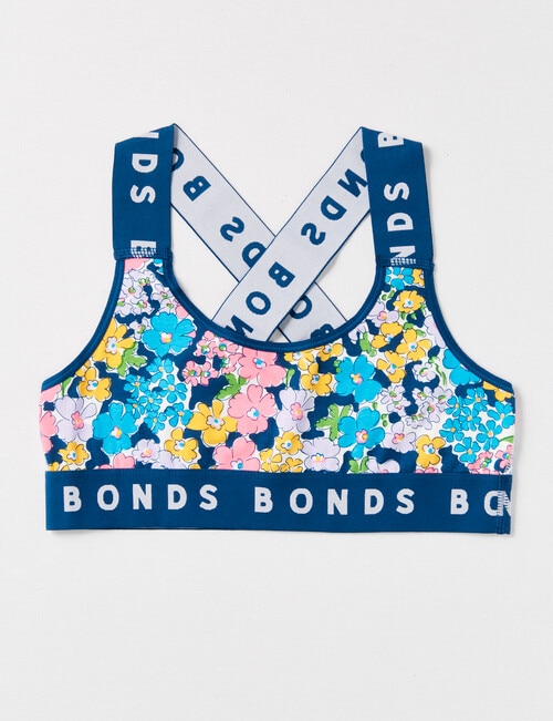 Bonds Wideband Cotton X-Back Crop, Floral Game, 6-16 product photo