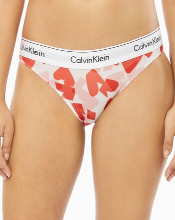 Calvin Klein Modern Cotton Valentine's Day Bikini Brief, Hearts Orange product photo