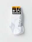 Bonds Logo Light Trainer Socks, 4-Pack, White product photo View 03 S